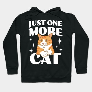 Just One More Cat - Funny Cat Hoarder - Cat Mom - Crazy Cat Lady Hoodie